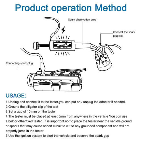 Spark Plug Tester Car Accessories Autos Adjustable Ignition Coil Tester Coil Engine Ignition System Test Repair Tools In Line Car 1