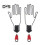 (rosso, 2 pezzi) Supporto per barella per guanti da golf da 1/2 pezzi, supporto per guanti da golf, 1