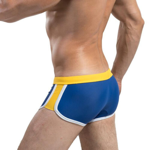(jaune, bleu, L) Boxer de natation à double assurance 1