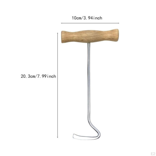 2 Pieces Horse Boot Pulls Hooks Wood Handle Iron Equestrian Tools Men Women Comfortable 2