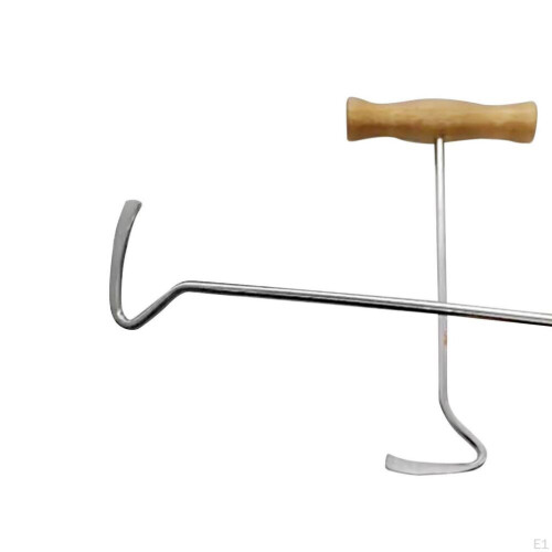 2 Pieces Horse Boot Pulls Hooks Wood Handle Iron Equestrian Tools Men Women Comfortable 1