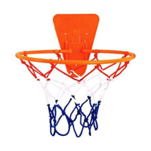 (naranja) Aro de baloncesto silencioso para niños, ajustable y sin perforaciones, montado en la pared,