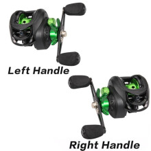 (groen, linkshandig) Sougayilang 7.2:1 Gear Ratio Metal Spool Baitcasting Reel 18+1bb Anti Explosion