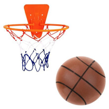(marrone, 3) Set da basket silenzioso per interni, palleggio Dream Silent Basketball, palla in schiuma