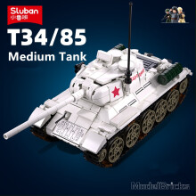 (518 pièces sans boîte) 518 pièces de l'armée soviétique T34 85 modèle de char moyen briques figurines militaires