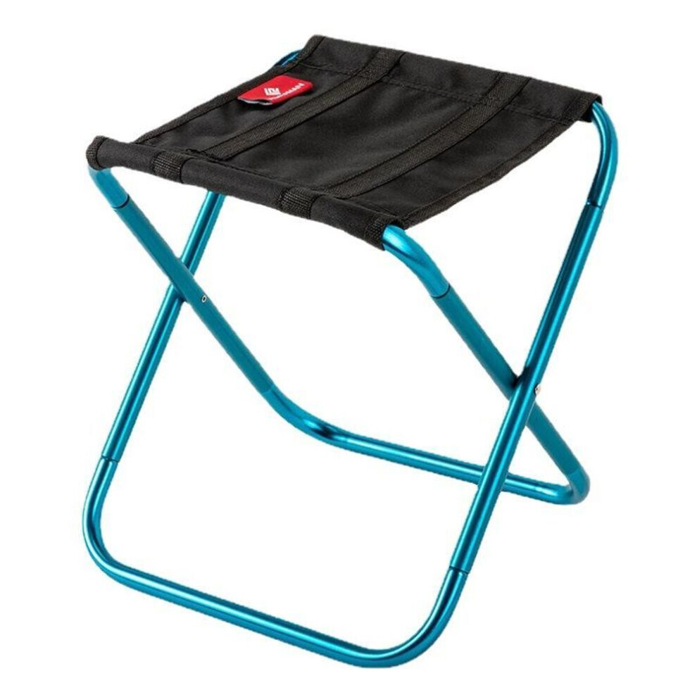 (bleu) Chaise pliante d'extérieur Mini Size Portable Outdoor Folding Camping Chair Aluminum Alloy Fishing Chair Thicken Hiking Stool Folding