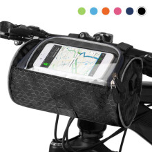 (schwarz) Wasserdichte Fahrradlenkertasche Fahrrad-Fronttasche Touchscreen-Telefonhalter Tasche Pack