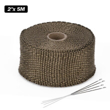 2 "x 5 meter Premium Abgas Wärme Wrap Krümmer Wrap Titan Lava Faser + 4 Pcs Krawatten