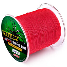 (1.0/15LB, Rood) 4 Gevlochten 300m Vislijn PE Gevlochten Krachtige Paardenvislijn Rotsvissen Zeevissen