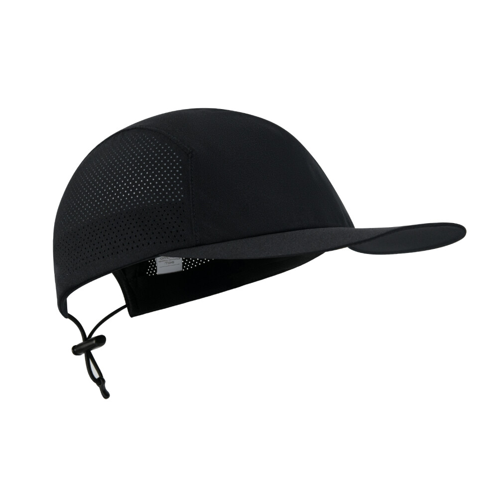 (57-60 cm Noir) Casquette de baseball non structurée à visière plate, casquette de sport à séchage rapide pour