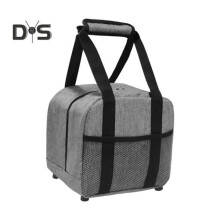 (grigio) Borsa da bowling portatile con portapalla imbottito e tasca a rete, piccola custodia per palla