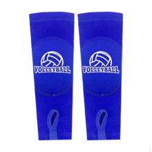 (blu) 2 pezzi pallavolo manicotto guanti bretelle protezioni scaldamuscoli basket supporto polso per