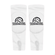 (bianco) 2 pezzi pallavolo manicotto guanti bretelle protezioni scaldamuscoli basket supporto polso