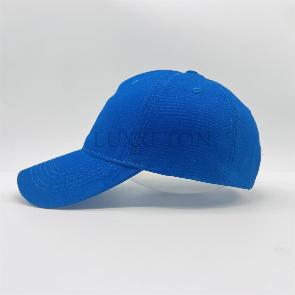 Casquette de baseball unisexe à imprimé floral (bleu réglable) pour femme et homme, style coréen, avec broderie