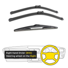 (Rechts) 3 stuks voor Kia Ceed 2006-2009 24" 18" 12" voorruitwisserbladen voorruitwisserbladen voorruitwisserbladen