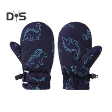 (navy blue, M) Kids Ski Gloves Winter Warm Waterproof Snow Mittens For Boys Girls Soft Fleece Lined Windproof Outdoor Sports Gloves