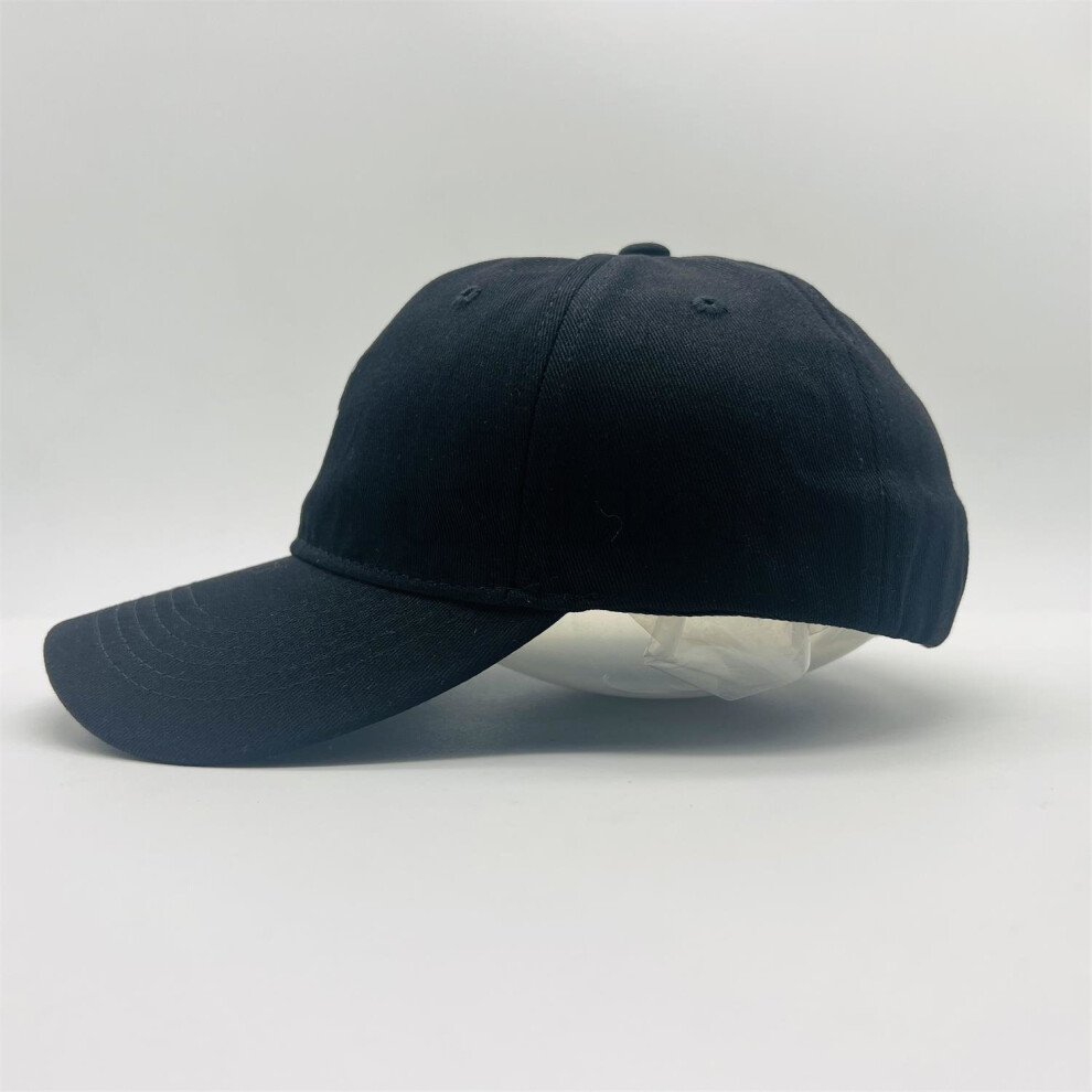 Casquette de baseball unisexe à motif de lettres brodées, ajustable, noire, tendance coréenne, pour homme et femme