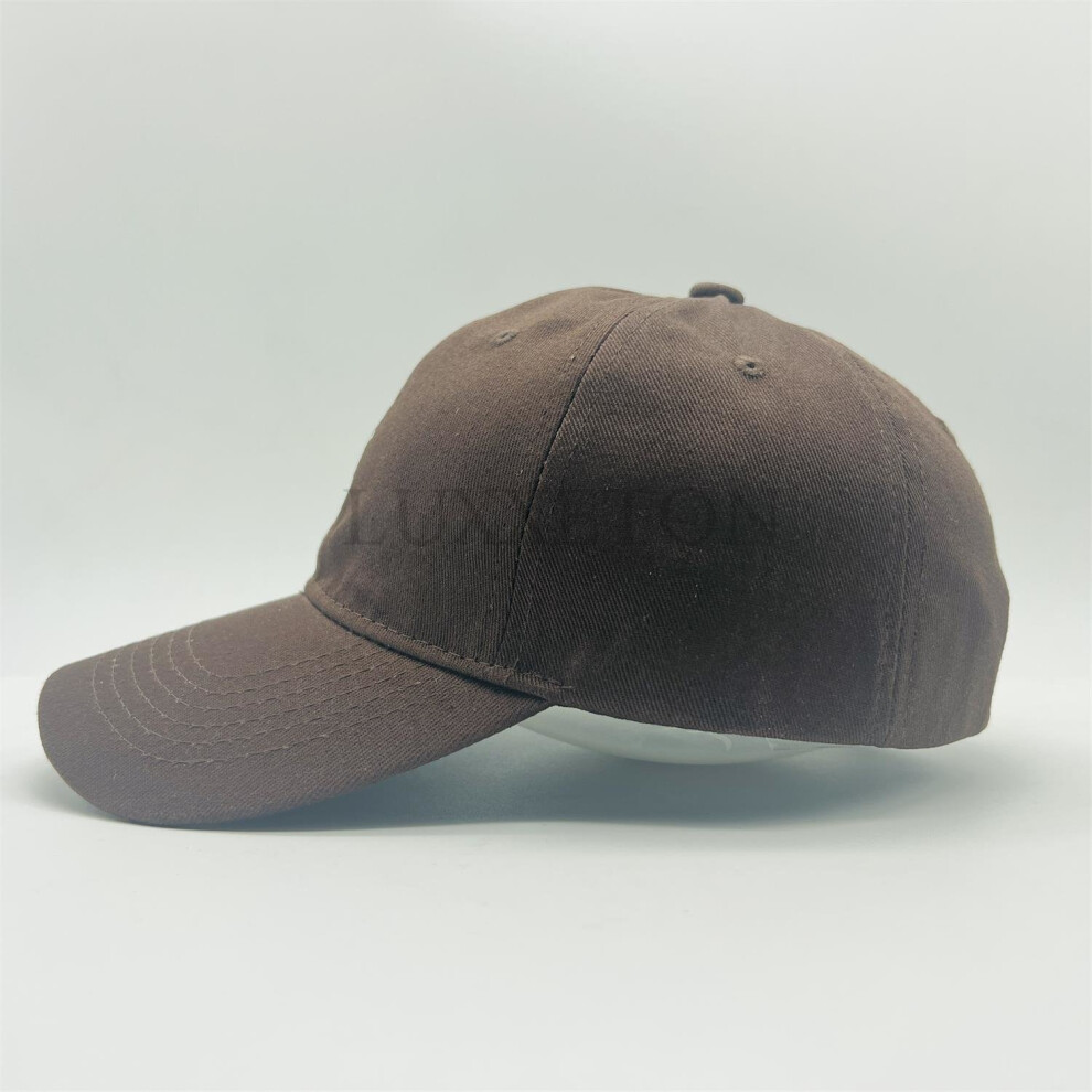 Casquette de baseball tendance unisexe avec broderie de lettres (chocolat ajustable) pour femme et homme coréens
