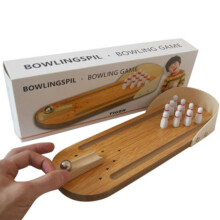 (29,3*4,5*1 cm) Mini set da bowling in legno, giocattolo da bowling, set da bowling da tavolo, giocattolo