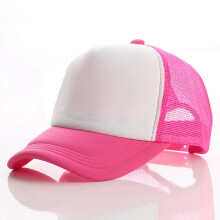 (Taille enfant Rose Rouge) Casquette de baseball à sublimation vierge Snapback pour garçons et hommes, chapeaux