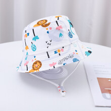 (54 cm 6-8 ans Lion Zoo) 2024 Nouvelle Mode Été Enfants Bob Chapeau Tout-petit Bébé Dessin Animé Imprimé