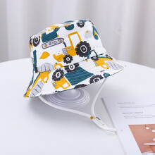 (54 cm 6-8 ans Excavatrice foncée) 2024 Nouvelle mode été enfants Bob chapeau tout-petit bébé dessin animé