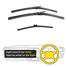 (Rechts) 3 stuks voor Ford Escape Mk3 Kuga Mk2 C520 2013-2019 28" 28" 11" voor- en achterruitwisserbladen
