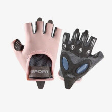 (S, Roze) 1 paar fiets handschoenen Fitness handschoenen Sport gewichtheffen Oefening antislip handschoenen