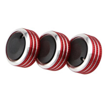 (rood) 3 stuks/set aluminiumlegering auto airconditioning knop warmteregelaar knop knoppen voor Daewoo