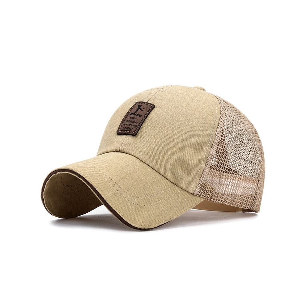 Casquette de golf unisexe en maille patchwork (0,5 mm) - Casquette de sport respirante à rabat - Casquette de