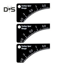 (zwart, 3 stuks) 1/2/3 stuks Wild Turkey Spoormeter Kalkoenspoor Lengte Precisie Meetinstrument Meetliniaal