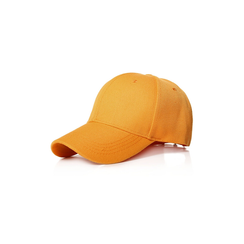 Casquette de baseball multicolore pour homme (réglable, jaune foncé) avec visière, couleur unie, réglable, unisexe