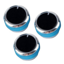 (blauw) 3 stuks auto-airconditioning-verwarmingsbedieningsknopschakelaarafdekking voor Ford Focus