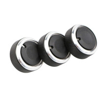 (zwart) 3 stuks/set aluminiumlegering auto airconditioning knop warmteregelaar knop knoppen voor Daewoo