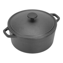 Garden Sanctuary 4L Cast Iron Heat Resistant Dutch Oven Pot with Lid