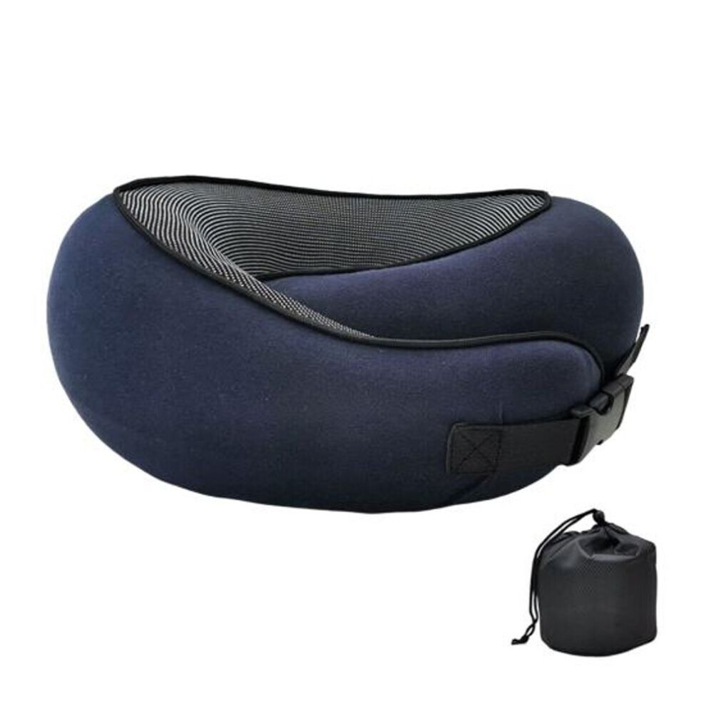 (bleu marine) Coussin de voyage Coussin de nuque en forme de U Accessoire durable à rebond lent