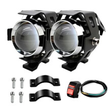 (U5-Switch-2PCS) Motorrad-Scheinwerfer Nebelscheinwerfer U5 12 V LED-Linse Scheinwerfer Projektor Licht
