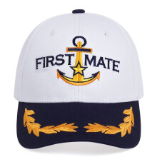 Casquettes de baseball ajustables pour hommes – broderies Capitaine et Second, style marin, idéales pour la navigation