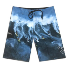 (blauw, 38) 2023 Heren Zomer Surf Print Snel drogende Losse Strandshorts
