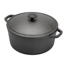 Garden Sanctuary 5.8L Cast Iron Heat Resistant Dutch Oven Pot with Lid