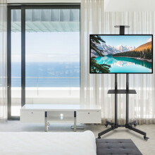 TV Trolley Cart Mount Bracket Mobile Floor Standing TV Stand for 32'' - 70'' TV
