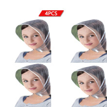 (4 pièces) 1/4 pièces Chapeau de pluie créatif unisexe en plastique pliable pour enfants, randonnée, pêche, imperméable