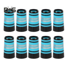 (blau, 10 Stück) 1/10 Stück Golfeisen-Ferrulen Bunte Streifen Golfschläger-Ferrule für 0,35