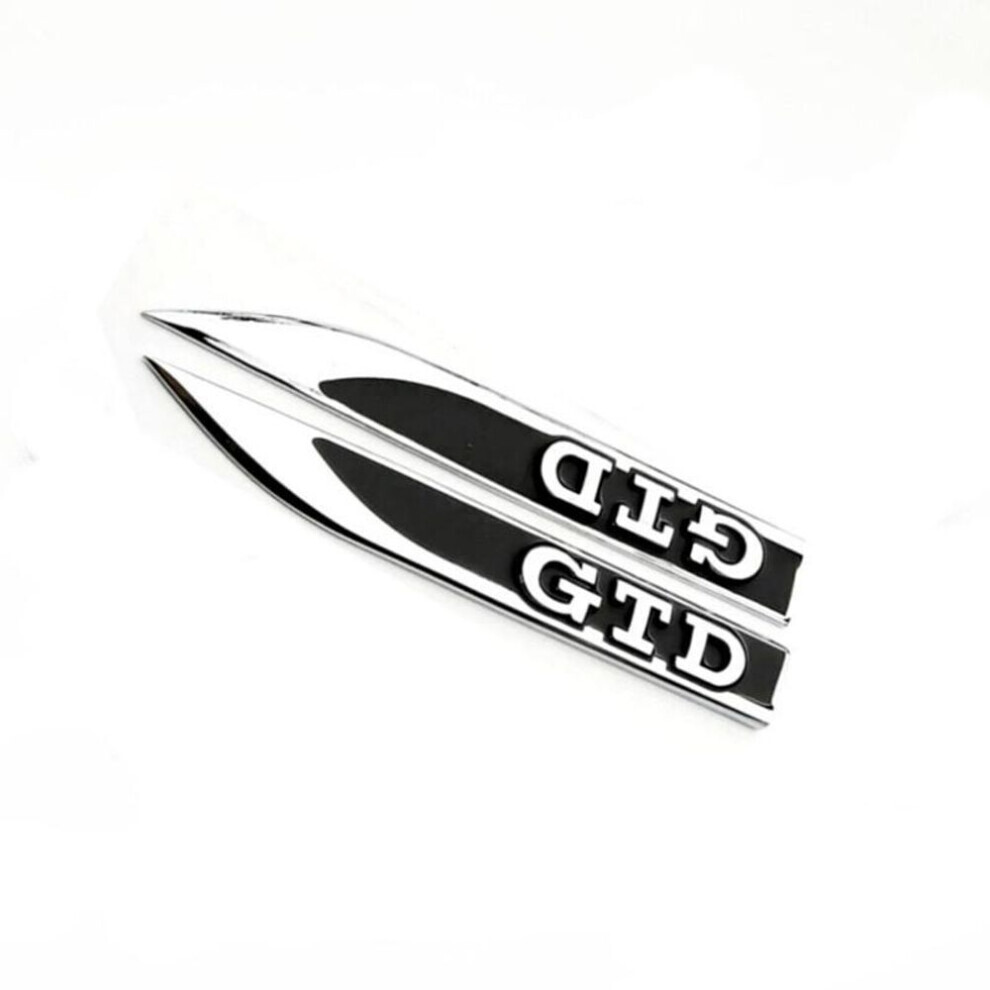 (noir, GTD) 2pcs Car Side Fender Badge Emblem Sticker For Golf 5 6 7 Mk7 Mk4 Mk5 Mk6 Magotan B8 Passat Polo Jetta Logo Styling Accessories