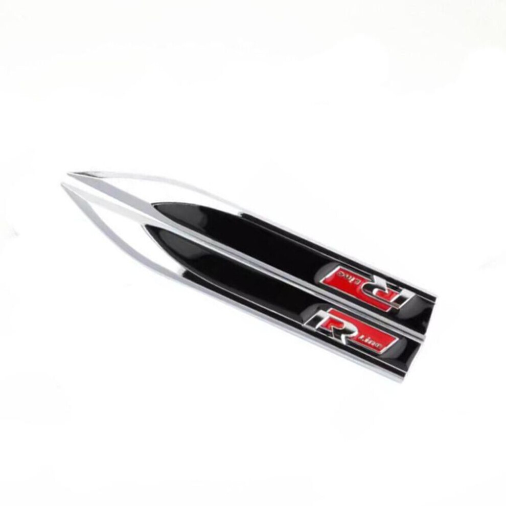 (noir, Rline) 2pcs Car Side Fender Badge Emblem Sticker For Golf 5 6 7 Mk7 Mk4 Mk5 Mk6 Magotan B8 Passat Polo Jetta Logo Styling