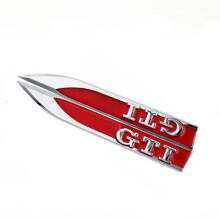 (red, GTI) 2pcs Car Side Fender Badge Emblem Sticker For Golf 5 6 7 Mk7 Mk4 Mk5 Mk6 Magotan B8 Passat Polo Jetta Logo Styling Accessories