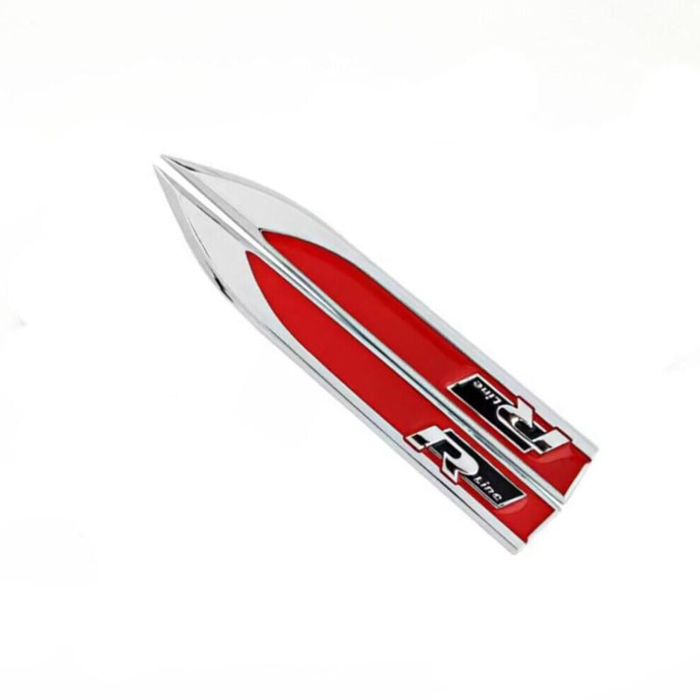 (rouge, Rline) 2pcs Car Side Fender Badge Emblem Sticker For Golf 5 6 7 Mk7 Mk4 Mk5 Mk6 Magotan B8 Passat Polo Jetta Logo Styling Accessories
