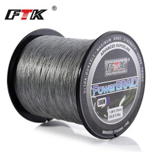 (grijs, 13LB/0,10mm) 500m PE gevlochten lijn vislijn 8-60lb 0,1-0,4mm 4-strengs multifilament PE draad