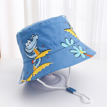 (54 cm (4-7 ans) 01 Bleu Été) Printemps Été Hommes Bob Chapeau Dessin Animé Hommes Chapeau Plage Soleil Chapeau