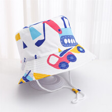 (54 cm (4-7 ans) 05 excavatrice blanc) Chapeaux bobs pour hommes printemps été dessin animé chapeau pour hommes